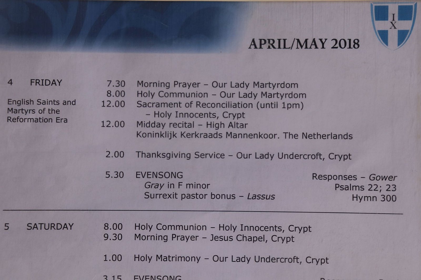 Concertreis Wales 2018